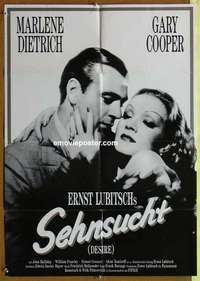 a534 DESIRE German movie poster R70s Marlene Dietrich, Gary Cooper