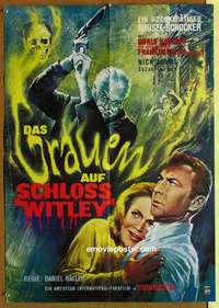 a541 DIE MONSTER DIE German movie poster '65 Boris Karloff, horror!