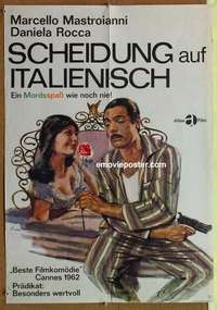 a542 DIVORCE - ITALIAN STYLE German movie poster '62 Mastroianni
