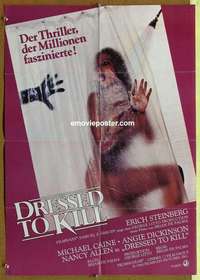 a548 DRESSED TO KILL German movie poster '80 Michael Caine, De Palma