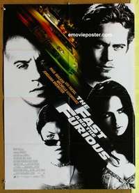 a561 FAST & THE FURIOUS #1 German movie poster '01 Vin Diesel, Walker