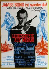 a571 FROM RUSSIA WITH LOVE German movie poster R80s Connery as Bond