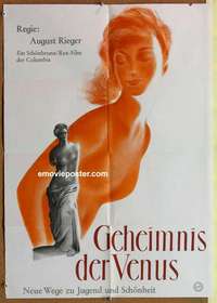 a574 GEHEIMNIS DER VENUS German movie poster '54 Lotte Lang