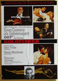 a582 GOLDFINGER German movie poster R80s Sean Connery as James Bond