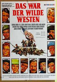 a597 HOW THE WEST WAS WON German movie poster R70s John Ford epic!