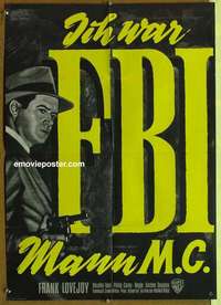 a598 I WAS A COMMUNIST FOR THE FBI German movie poster R60s film noir!
