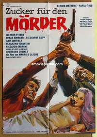 a603 KILLER LIKES CANDY German movie poster '68 sexy artwork!