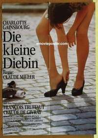 a608 LITTLE THIEF German movie poster '88 Gainsbourg, sexy legs image!