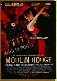 a632 MOULIN ROUGE German movie poster '01 Nicole Kidman, McGregor