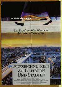a640 NOTEBOOK ON CLOTHES & CITIES German movie poster '89 Wim Wenders