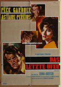 a644 ON THE BEACH German movie poster '59 Greg Peck, Ava Gardner