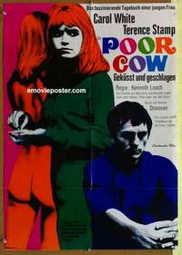 a652 POOR COW German movie poster '68 Terence Stamp, Carol White