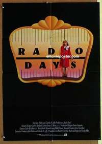 a656 RADIO DAYS German movie poster '87 Woody Allen, New York!