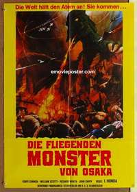a659 RODAN German movie poster R70s The Flying Monster, Toho, Honda