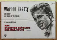 a660 ROMAN SPRING OF MRS STONE German movie poster '62 Warren Beatty