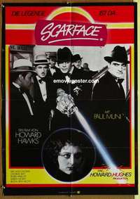 a663 SCARFACE German movie poster R80s Howard Hawks, Paul Muni