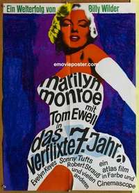 a666 SEVEN YEAR ITCH German movie poster R66 sexy Marilyn Monroe!