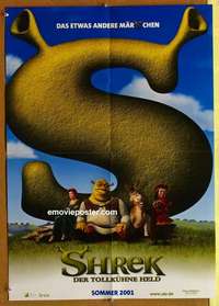 a669 SHREK advance German movie poster '01 Mike Myers, Eddie Murphy