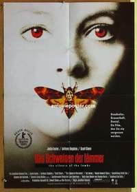 a671 SILENCE OF THE LAMBS German movie poster '90 Jodie Foster