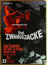 a687 STRAIT-JACKET German movie poster '64 crazy Joan Crawford!