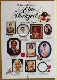 a709 WEDDING German movie poster '78 Robert Altman, Mia Farrow