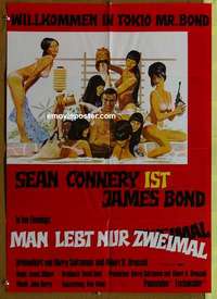 a720 YOU ONLY LIVE TWICE German movie poster R80s Sean Connery IS Bond!
