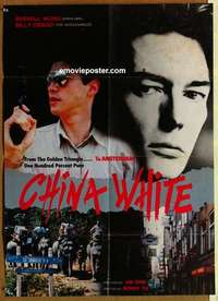 a171 CHINA WHITE Hong Kong export movie poster '89 Russell Wong
