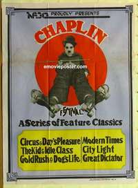 a267 CHAPLIN Indian movie poster '75 series of classics!