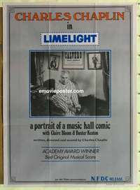a281 LIMELIGHT Indian movie poster R70s Charlie Chaplin, Claire Bloom