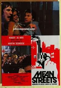 a189 MEAN STREETS large Italian photobusta movie poster R1970s De Niro