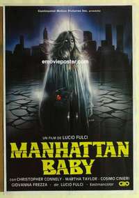 a185 MANHATTAN BABY Italian/Spanish movie poster '82 Lucio Fulci