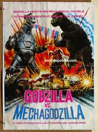a141 GODZILLA VS BIONIC MONSTER Japanese export movie poster '77 Toho