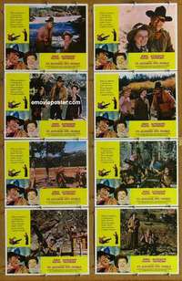 a451 ROOSTER COGBURN 8 Mexican movie lobby cards '75 John Wayne