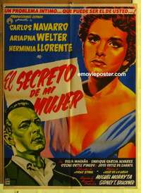 a308 EL SECRETO DE MI MUJER Mexican movie poster '55 Navarro