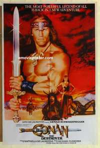 a363 CONAN THE DESTROYER Pakistani movie poster '84 Schwarzenegger