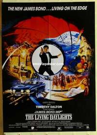 a377 LIVING DAYLIGHTS Pakistani movie poster '86 Dalton as James Bond!