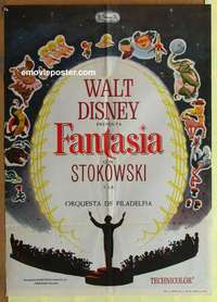a215 FANTASIA Spanish movie poster R68 Mickey Mouse, Disney classic!