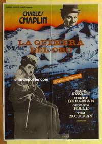 a217 GOLD RUSH Spanish movie poster R83 Charlie Chaplin classic!