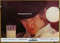 a454 CLOCKWORK ORANGE Spanish movie poster LC '72 McDowell close-up!