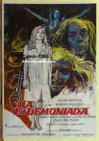 a224 POSSESSED Spanish movie poster '75 creepy Montalban art!