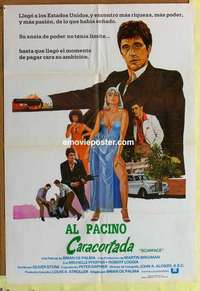 a151 SCARFACE Venezuelan movie poster '83 Al Pacino, De Palma, Stone