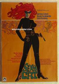 a226 SEXY CAT Spanish movie poster '73 sexy Gomez comic book art!