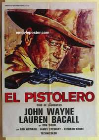 a187 SHOOTIST Italian/Spanish movie poster '76 best John Wayne art!