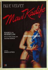 a237 BLUE VELVET Turkish movie poster '86 David Lynch, Rossellini