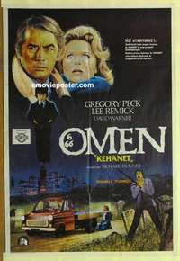 a251 OMEN Turkish movie poster '76 Gregory Peck, Lee Remick, horror!