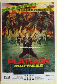 a252 PLATOON Turkish movie poster '86 Oliver Stone, Charlie Sheen