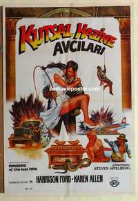 a254 RAIDERS OF THE LOST ARK Turkish movie poster '81 Harrison Ford