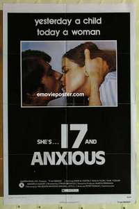 b006 17 & ANXIOUS one-sheet movie poster '73 Zybnek Brynych, German sex!