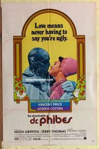 b034 ABOMINABLE DR PHIBES one-sheet movie poster '71 Vincent Price, AIP