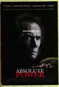 b036 ABSOLUTE POWER DS one-sheet movie poster '97 Clint Eastwood, Hackman